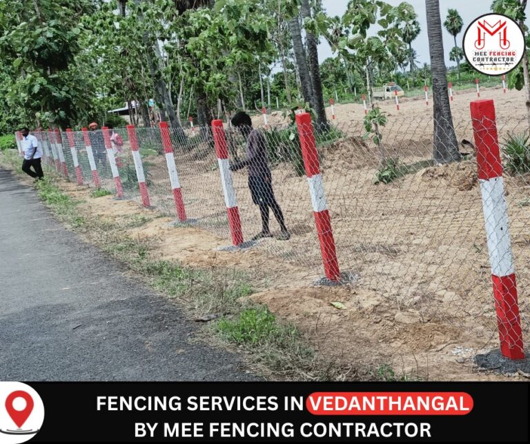 MEE Fencing Contractors - GI Chainlink Fencing - GI Barbed Wire Fencing - Green PVC Coated Chainlink Fencing - Ready Made Compound Wall - Good Quality - Lowest Price - Best Service All over Tamil Nadu & Puducherry