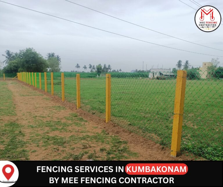 MEE Fencing Contractors - GI Chainlink Fencing - GI Barbed Wire Fencing - Green PVC Coated Chainlink Fencing - Ready Made Compound Wall - Good Quality - Lowest Price - Best Service All over Tamil Nadu & Puducherry