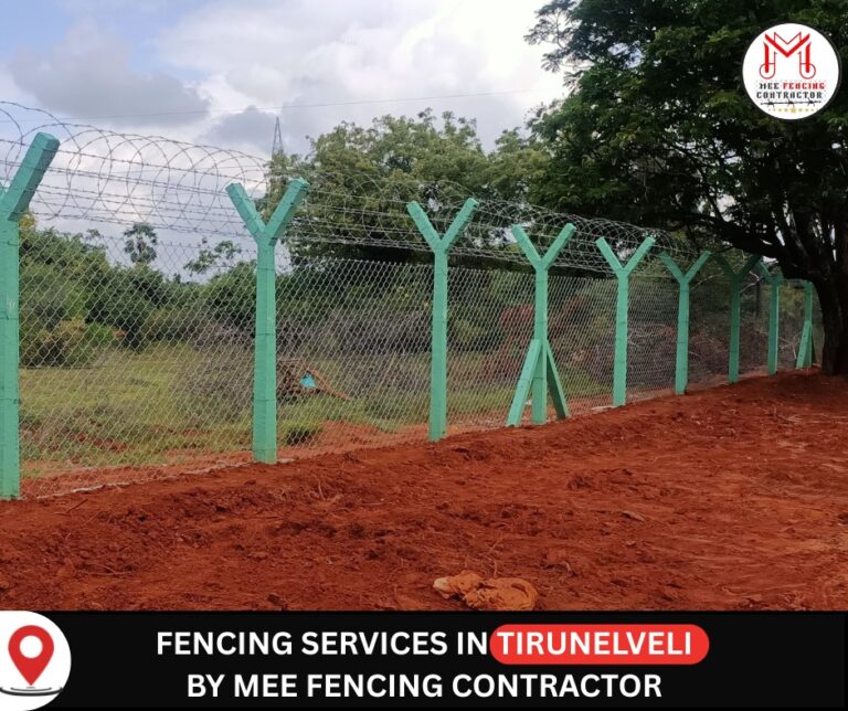 MEE Fencing Contractors - GI Chainlink Fencing - GI Barbed Wire Fencing - Green PVC Coated Chainlink Fencing - Ready Made Compound Wall - Good Quality - Lowest Price - Best Service All over Tamilnadu, Pondicherry, Karnakata and Kerala - 90423 49630