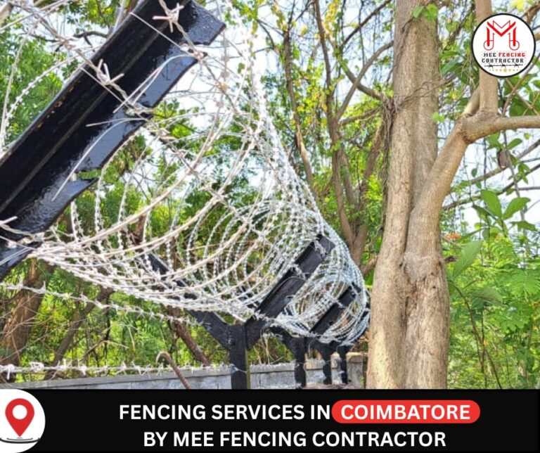 MEE Fencing Contractors - GI Chainlink Fencing - GI Barbed Wire Fencing - Green PVC Coated Chainlink Fencing - Ready Made Compound Wall - Good Quality - Lowest Price - Best Service All over Tamil Nadu & Puducherry