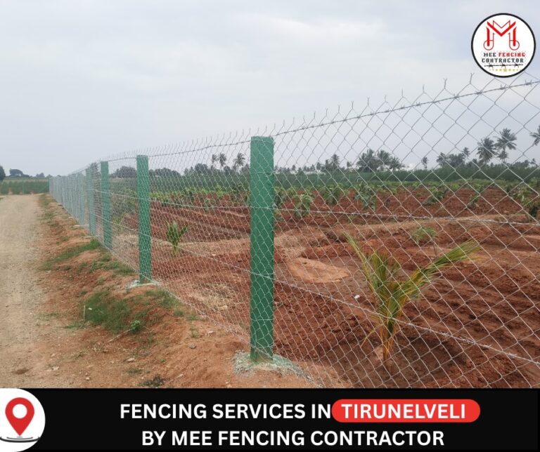 MEE Fencing Contractors - GI Chainlink Fencing - GI Barbed Wire Fencing - Green PVC Coated Chainlink Fencing - Ready Made Compound Wall - Good Quality - Lowest Price - Best Service All over Tamil Nadu & Puducherry