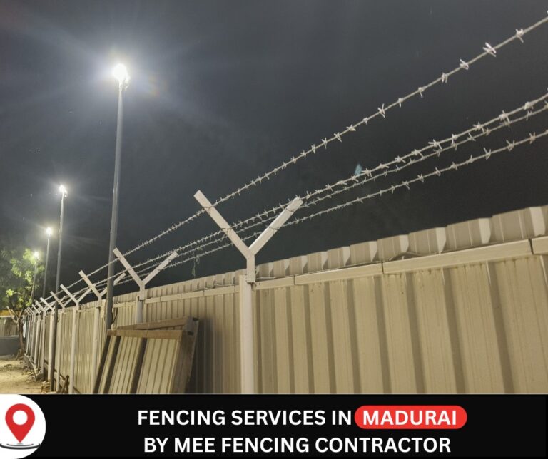 MEE Fencing Contractors - GI Chainlink Fencing - GI Barbed Wire Fencing - Green PVC Coated Chainlink Fencing - Ready Made Compound Wall - Good Quality - Lowest Price - Best Service All over Tamil Nadu & Puducherry